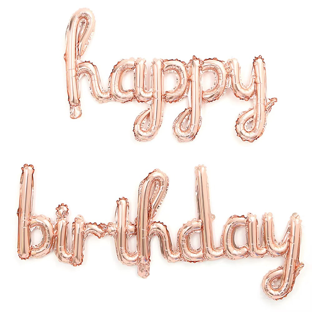 Globos Metálicos Happy Birthday – Foil Birthday Balloons para Decoración de Cumpleaños