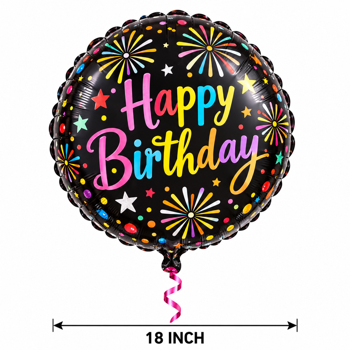 Globo Metálico Happy Birthday de 18 Pulgadas – Diseños Variados