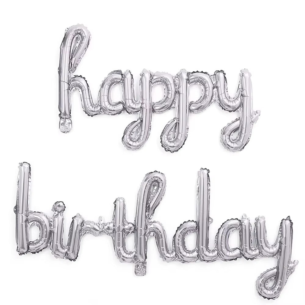 Globos Metálicos Happy Birthday – Foil Birthday Balloons para Decoración de Cumpleaños