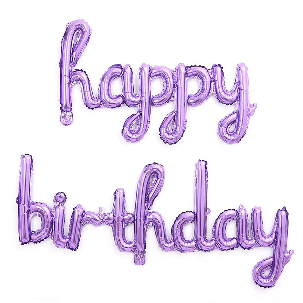 Globos Metálicos Happy Birthday – Foil Birthday Balloons para Decoración de Cumpleaños