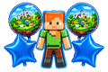 Minecraft 5-Piece Foil Balloon Set – Birthday Party Decorations