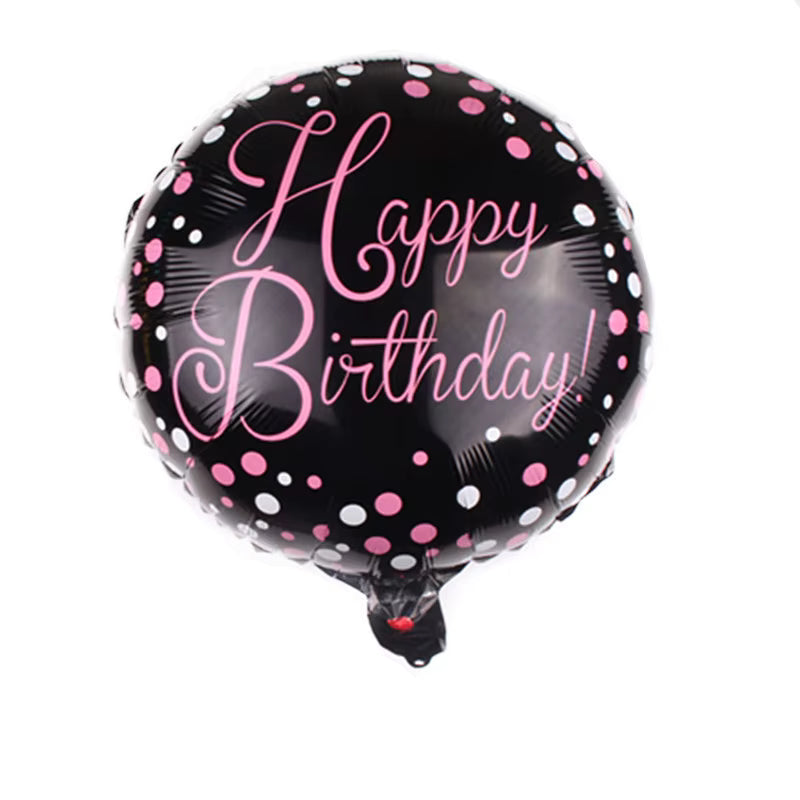 Globo Metálico Happy Birthday de 18 Pulgadas – Diseños Variados