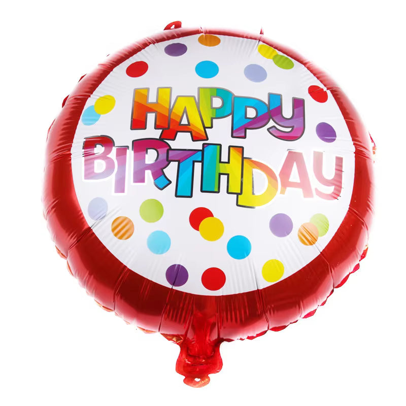 Globo Metálico Happy Birthday de 18 Pulgadas – Diseños Variados