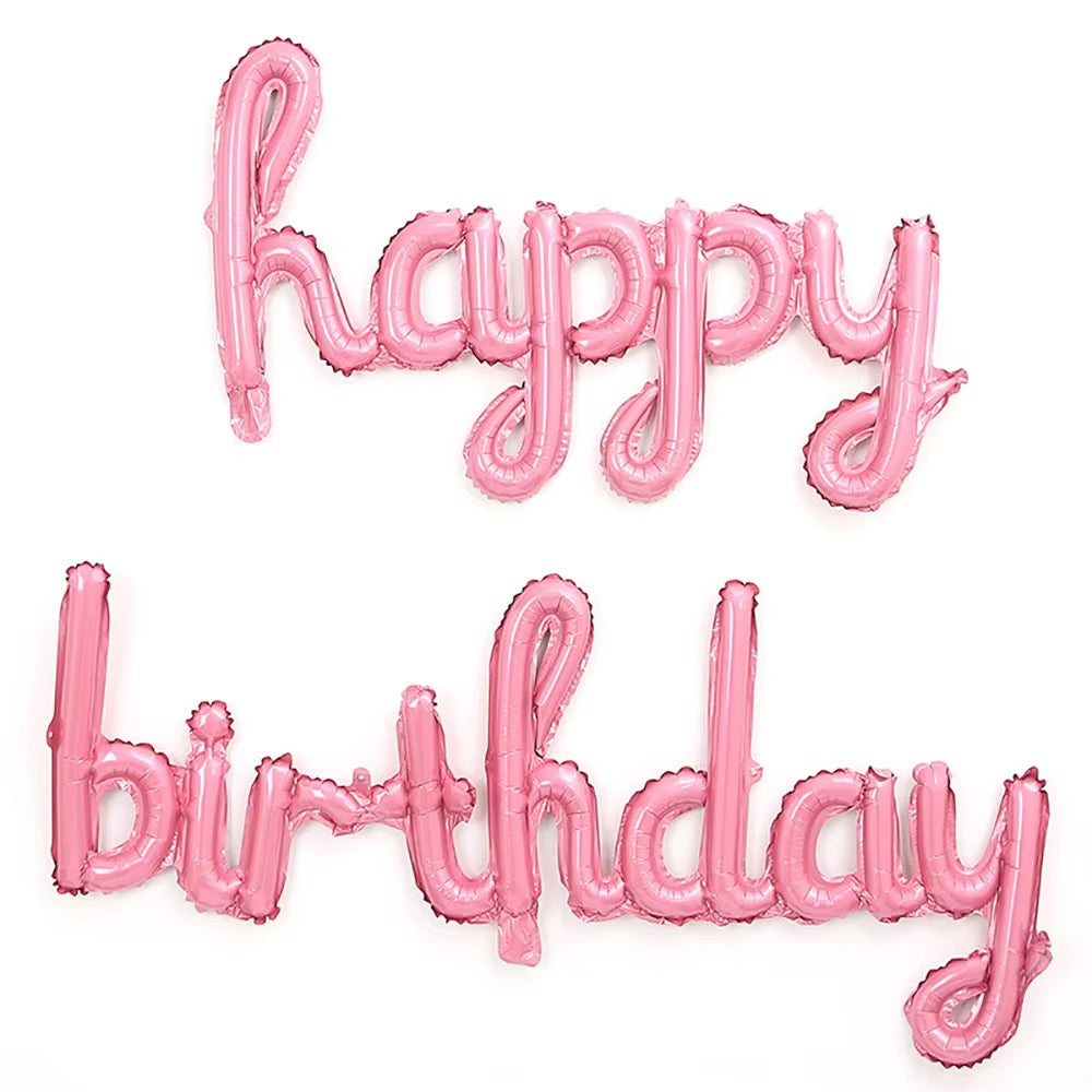 Globos Metálicos Happy Birthday – Foil Birthday Balloons para Decoración de Cumpleaños