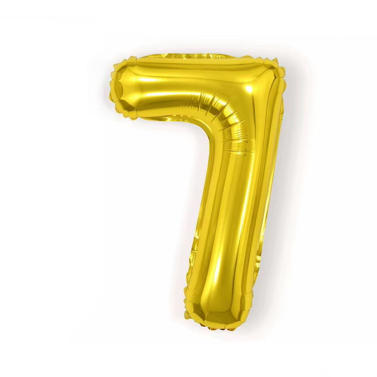 32 Inch Gold Foil Number Balloon – Numbers 0-9
