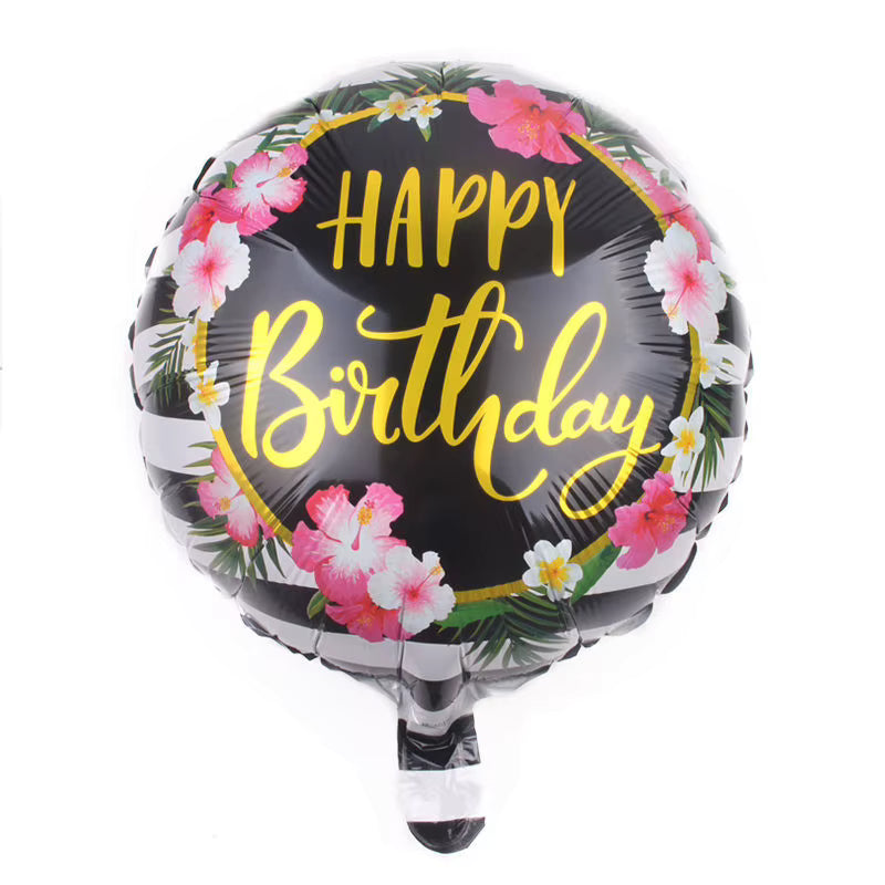 Globo Metálico Happy Birthday de 18 Pulgadas – Diseños Variados