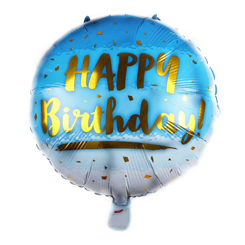 Globo Metálico Happy Birthday de 18 Pulgadas – Diseños Variados