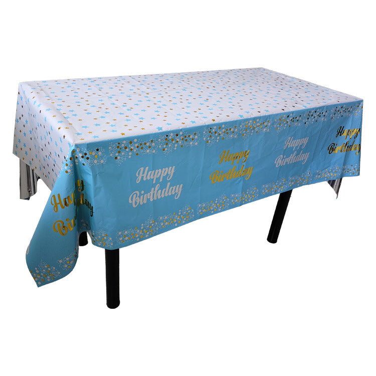Mantel desechable impermeable Happy Birthday para fiestas – 57x72 pulgadas
