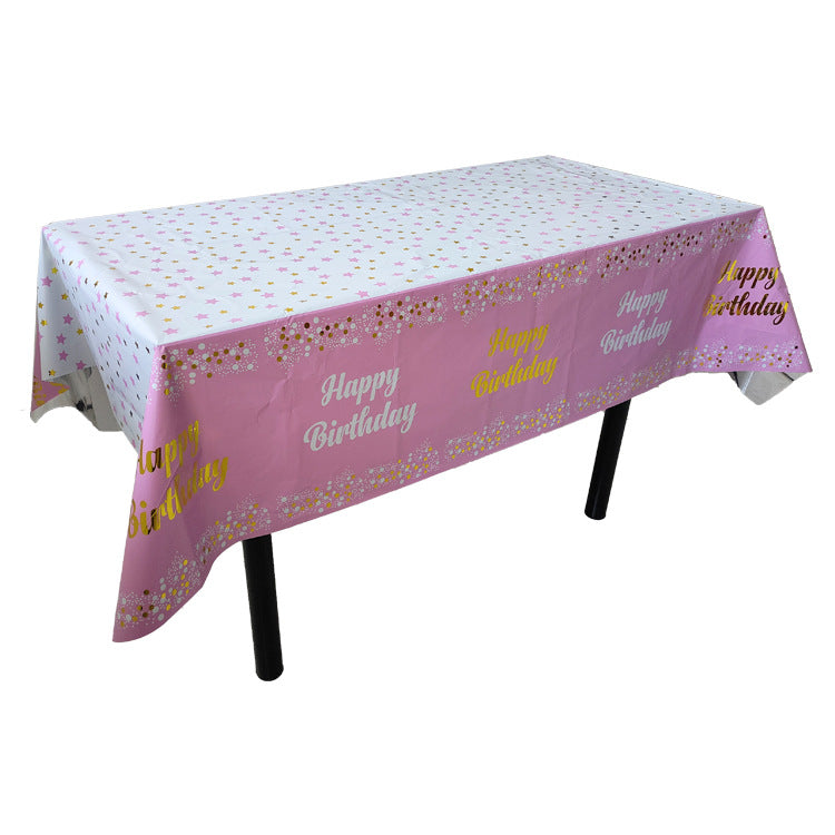 Mantel desechable impermeable Happy Birthday para fiestas – 57x72 pulgadas