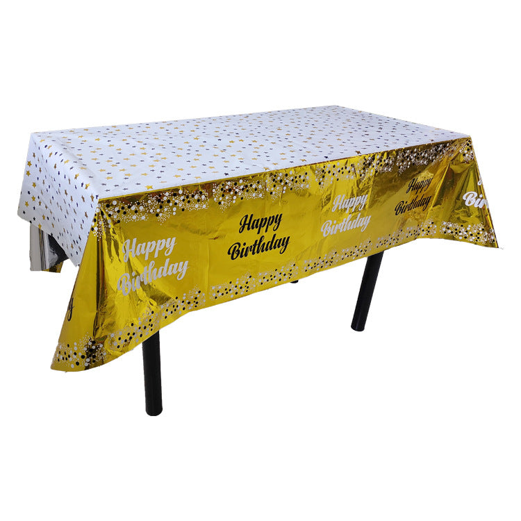 Mantel desechable impermeable Happy Birthday para fiestas – 57x72 pulgadas