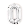 32 Inch Silver Number Foil Balloon – Numbers 0-9