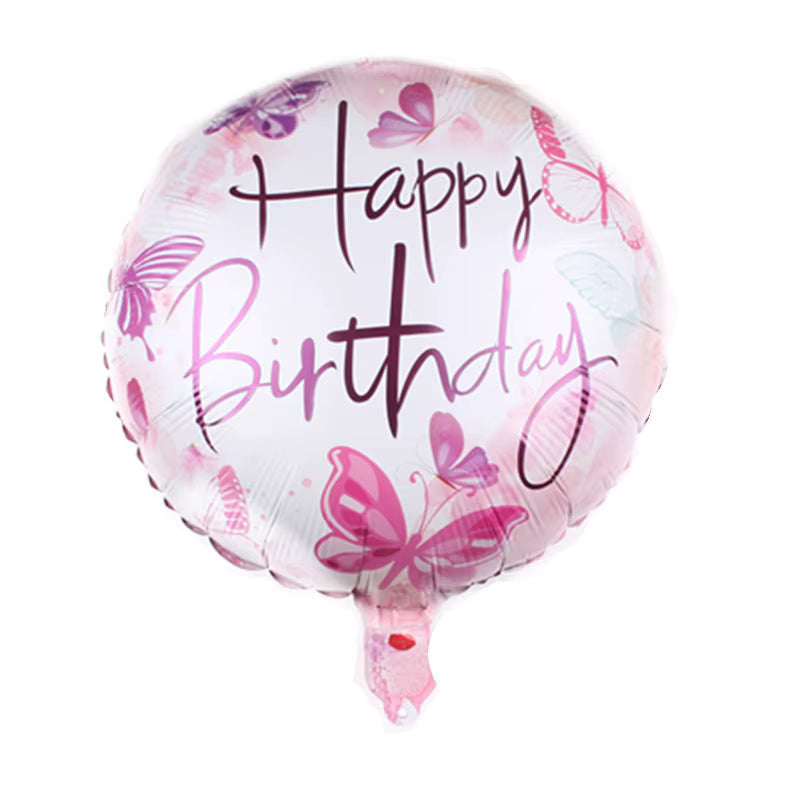 Globo Metálico Happy Birthday de 18 Pulgadas – Diseños Variados