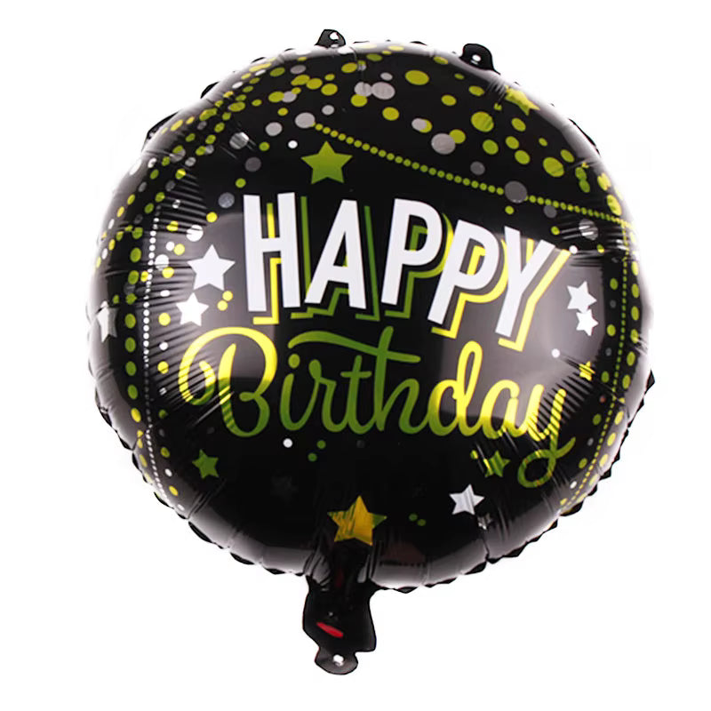Globo Metálico Happy Birthday de 18 Pulgadas – Diseños Variados