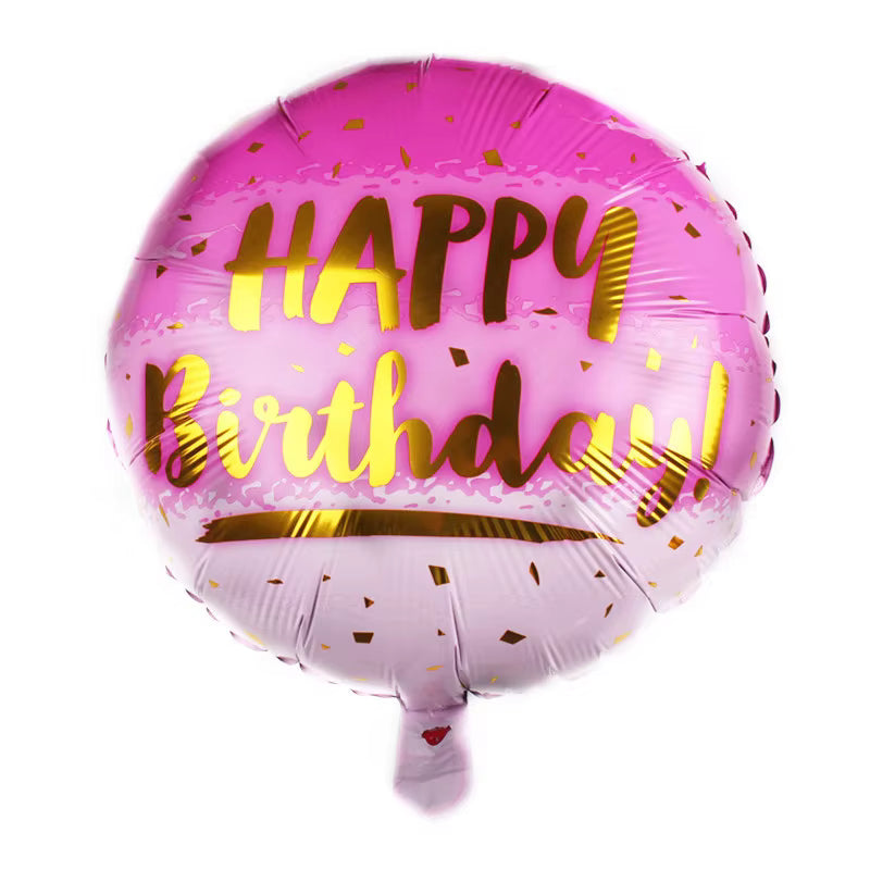 Globo Metálico Happy Birthday de 18 Pulgadas – Diseños Variados