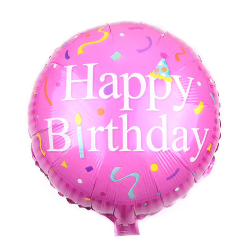 Globo Metálico Happy Birthday de 18 Pulgadas – Diseños Variados