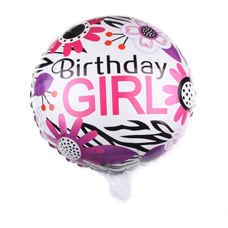 Globo Metálico Happy Birthday de 18 Pulgadas – Diseños Variados